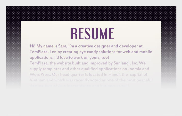 resume design title